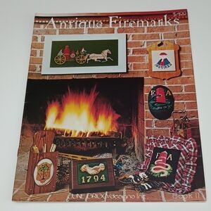 2/$15 VTG Antique Firemarks June Grigg Book II Cross Stitch Pattern ©1981